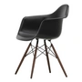 Vitra - Eames Plastic Armchair DAW RE, Ahorn dunkel / tiefschwarz (Filzgleiter basic dark)