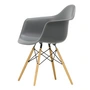 Vitra - Eames Plastic Armchair DAW RE, Esche honigfarben / granitgrau (Filzgleiter basic dark)