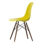Vitra - Eames Plastic Side Chair DSW RE, Ahorn dunkel / senf (Filzgleiter basic dark)