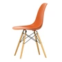 Vitra - Eames Plastic Side Chair DSW RE, Ahorn gelblich / rostorange (Filzgleiter schwarz)