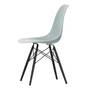 Vitra - Eames Plastic Side Chair DSW RE, Ahorn schwarz / hellgrau (Filzgleiter basic dark)