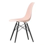 Vitra - Eames Plastic Side Chair DSW RE, Ahorn schwarz / zartrosé (Filzgleiter basic dark)