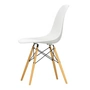 Vitra - Eames Plastic Side Chair DSW RE, Ahorn gelblich / weiß (Filzgleiter schwarz)