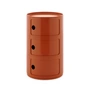 Kartell - New Big Componibili 3 Container, H 69,5 cm, orange