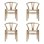 Carl Hansen - CH24 Wishbone Chair, Eiche geölt / Naturgeflecht (4er-Set)