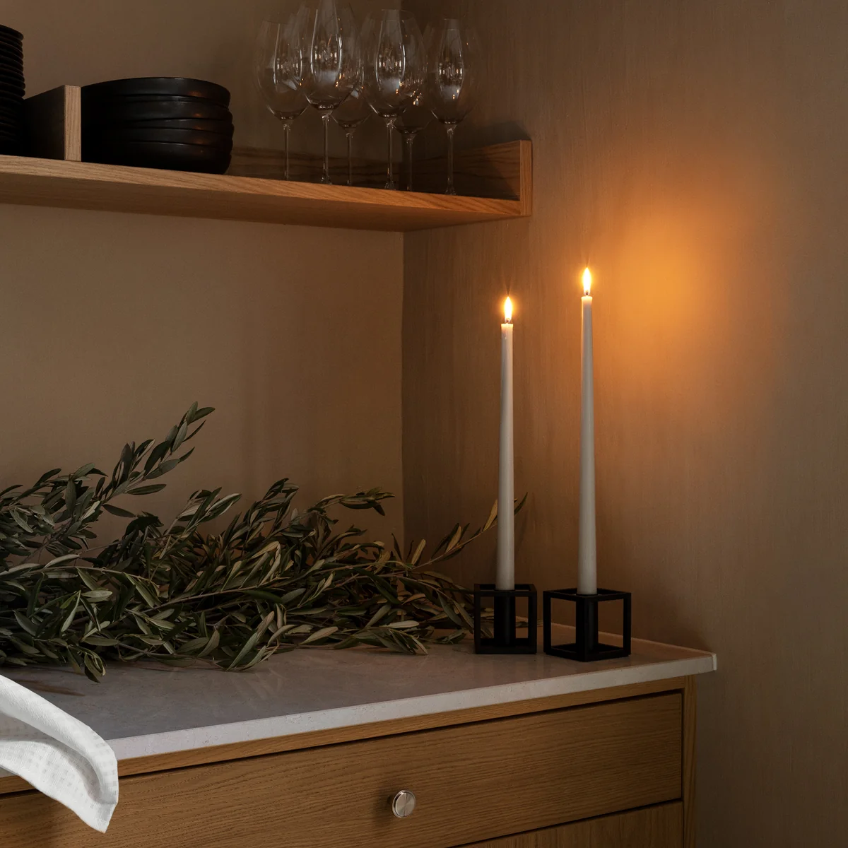 Audo - Kubus 1 Kerzenhalter, schwarz