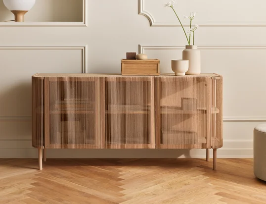 Cord Sideboard, nature Cord, weiß pigmentiert Eiche / geölt