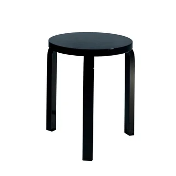 Artek Hocker 60, schwarz lackiert