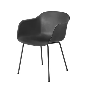 Fiber Chair Tube Base von Muuto in schwarz