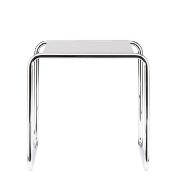 B 9 a Satztisch von Thonet in Chrom / Decklack Reinweiß (RAL 9010)