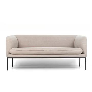 Turn Sofa (2-Sitzer) von Ferm Living in Baumwolle / Leinen natur