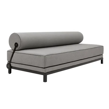 Sleep Daybed von Softline in schwarz / Keder schwarz / Bezug Cento schwarz / weiß (470)
