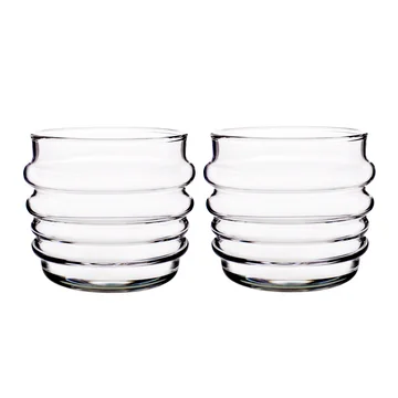 Sukat Makkaralla Wasserglas 200 ml (2er-Set) von Marimekko in klar