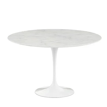 Saarinen Tulip Bistrotisch Ø 120 cm von Knoll in weiß / Mamor Statuarietto