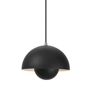 Die FlowerPot Pendelleuchte VP1 von &Tradition, schwarz matt
