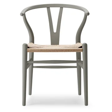 CH24 Wishbone Chair, soft clay / Naturgeflecht von Carl Hansen