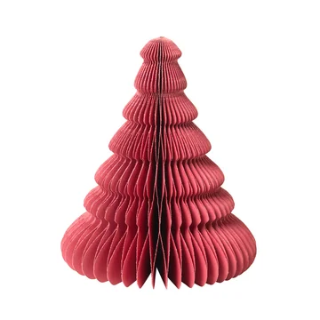 Paper Christmas Tree Dekoration, Ø 13 x H 15 cm, pompeian red von Broste Copenhagen