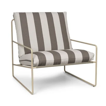 Desert Stripe Outdoor Sessel, cashmere / chocolate von Ferm Living