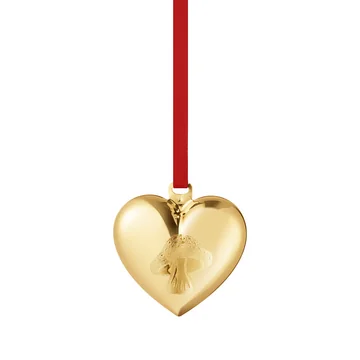 Weihnachtsherz 2023, gold von Georg Jensen