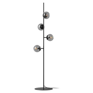 Orb Stehleuchte, schwarz matt / rauchgrau von Bolia