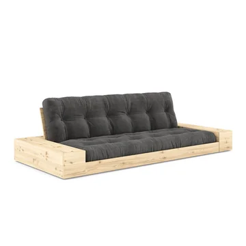 Karup Design - Base Schlafsofa mit Aufbewahrung, Kiefer klar lackiert / charcoal