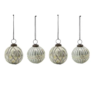 House Doctor - Rhomb Ornamente, Ø 7,5 cm, antikes silber