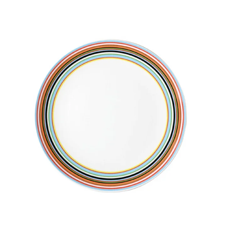 Iittala Origo Teller mit gestreiftem Rand