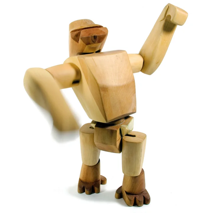 Hanno der Gorilla - Wooden Creatures von Areaware aus Buche