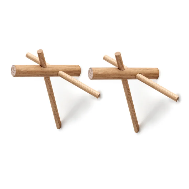 Normann Copenhagen - Sticks Haken, natur, 2er-Set