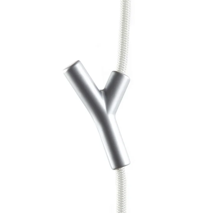 Wardrope Garderobenseil von Authentics in weiß / verchromt matt