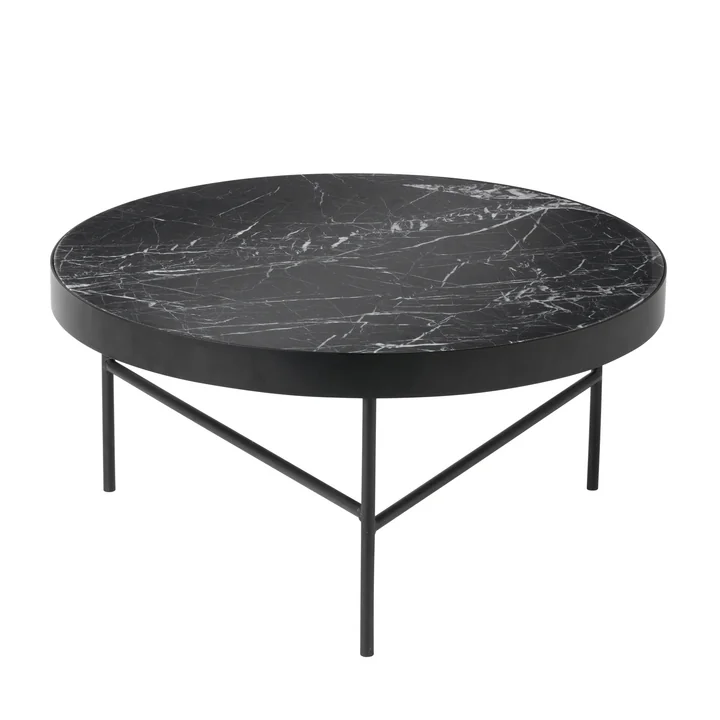 Ferm Living - Marble Marmor Tisch, groß, schwarz