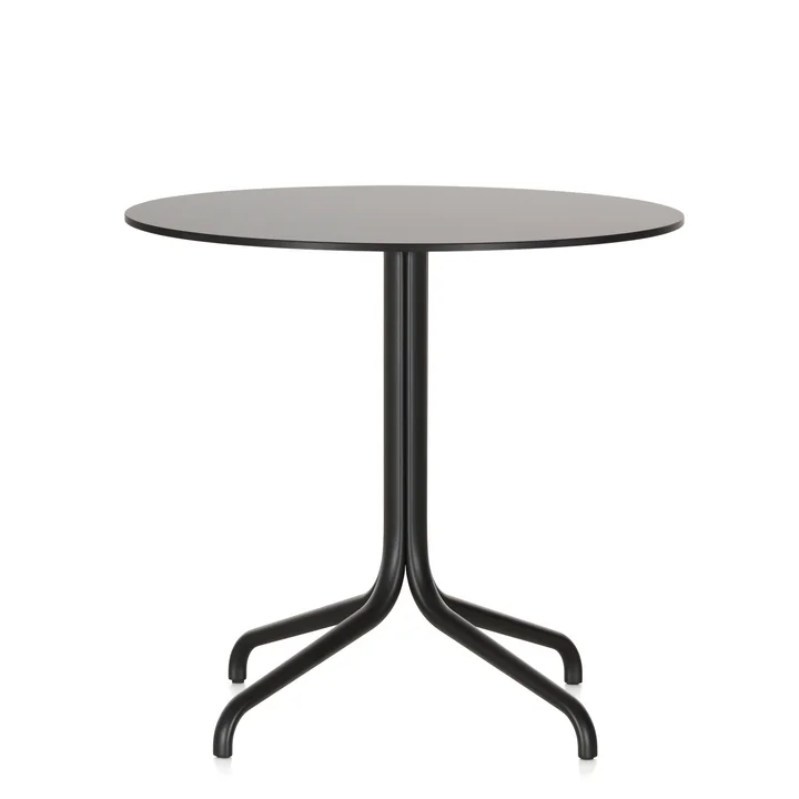 Belleville Bistrotisch, rund, Ø 79,6 cm von Vitra in Schwarz