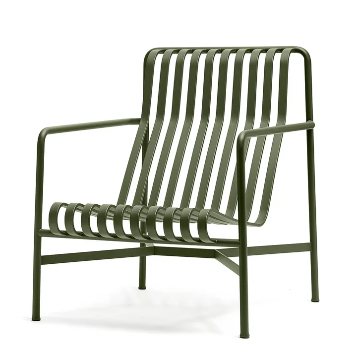 Der Palissade Lounge Chair High von HAY in olive