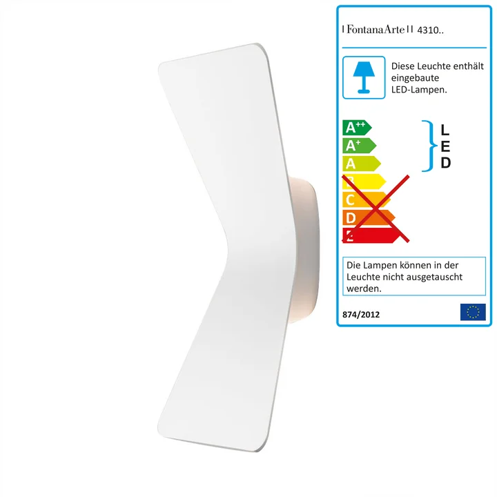 Flex LED-Wandleuchte von FontanaArte in Weiß