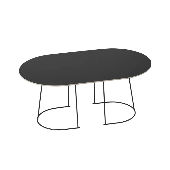 Der Airy Couchtisch, mittel in schwarz von Muuto