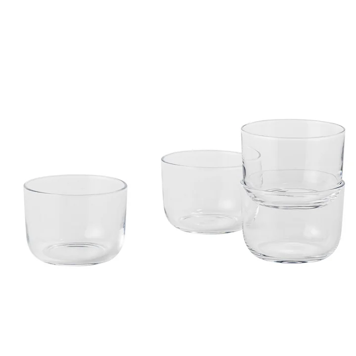 Corky Trinkglas (4er-Set) Low von Muuto in Clear