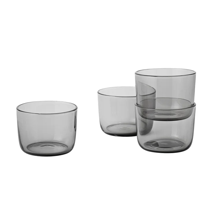 Corky Trinkglas (4er-Set) Low von Muuto in Grau