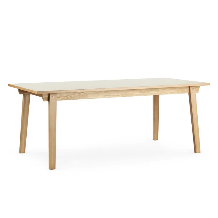 Normann Copenhagen - Slice Table Linoleum 84 x 160 cm, creme