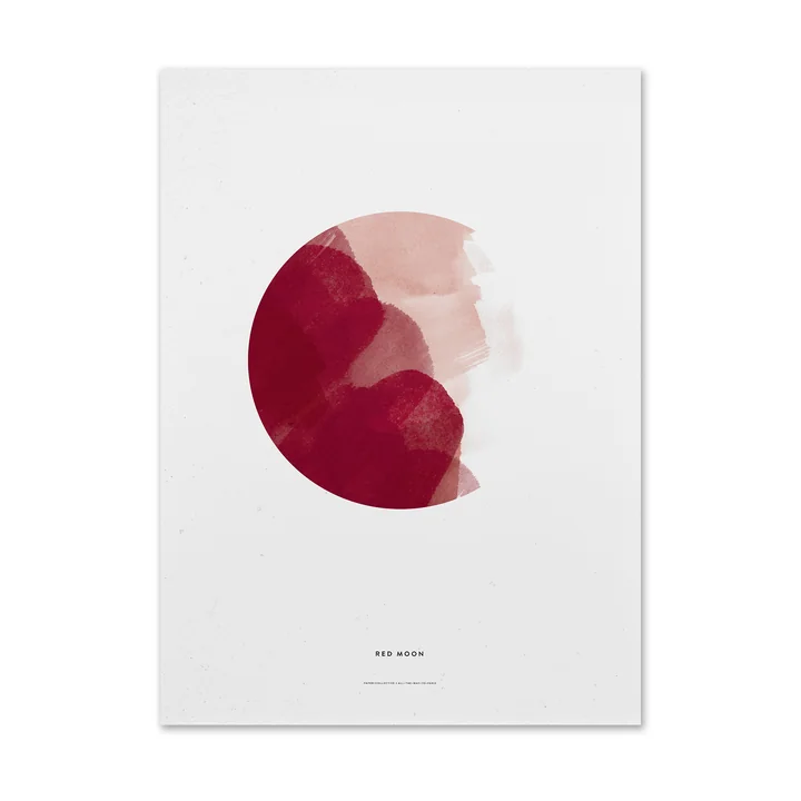 Poster Red Moon von Paper Collective
