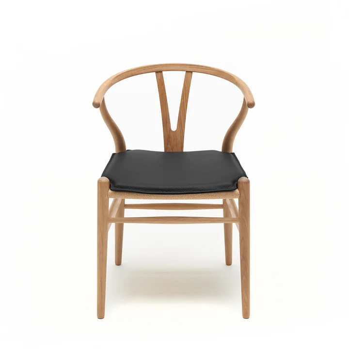 Leder-Kissen für CH24 Wishbone Chair von Carl Hansen