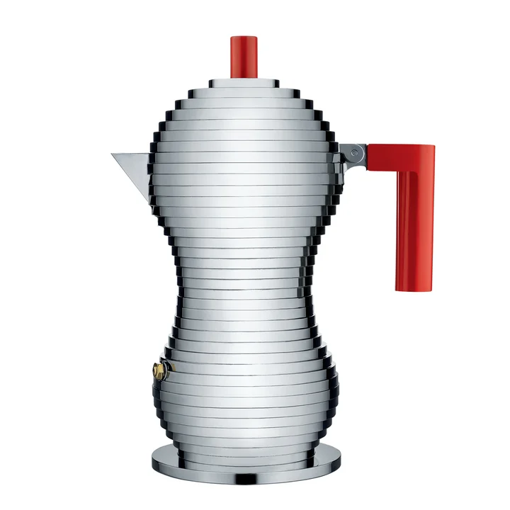Pulcina Espressokocher 30 cl (Induktion) von Alessi in Rot