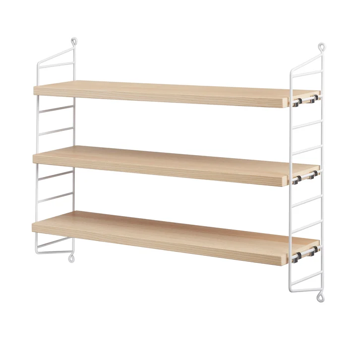 Kleines String-Regal in Esche