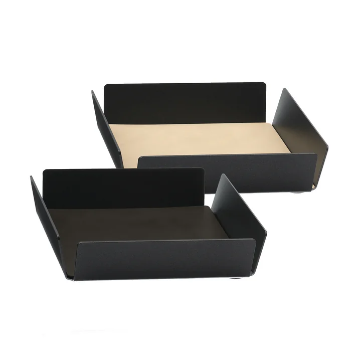 Tray Square Mini von Lind DNA in Anthrazit und Double Cloud Braun / Nupo Sand