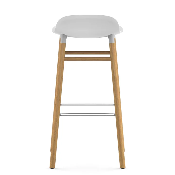 Form Barhocker 75 cm von Normann Copenhagen aus Eiche in Weiß