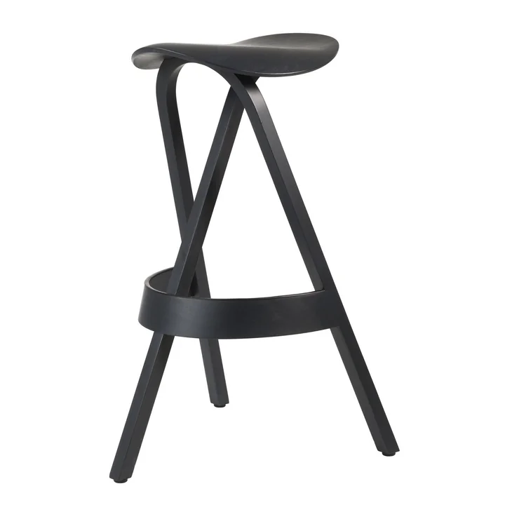 404 H Barhocker von Thonet in schwarz gebeizt (TP 29)