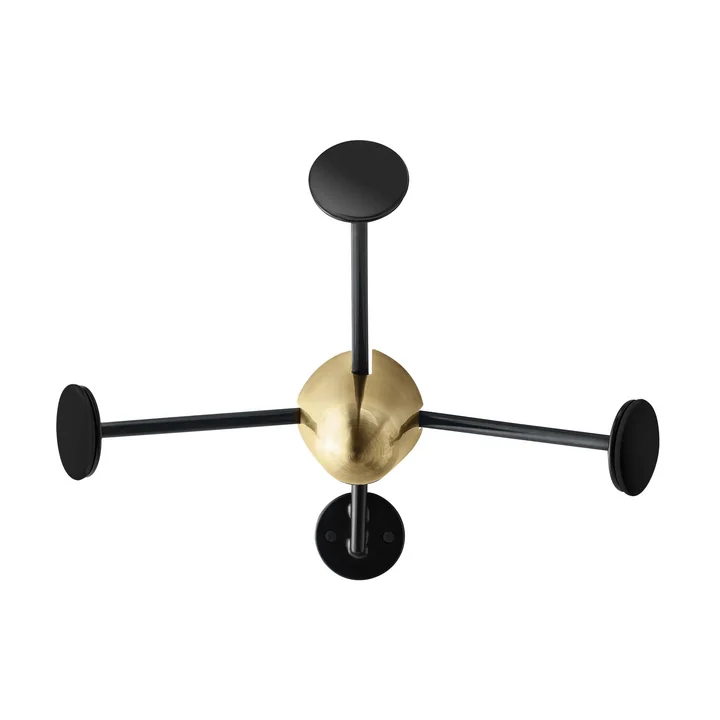 Matégot Garderobenhaken von Gubi in Messing / Schwarz