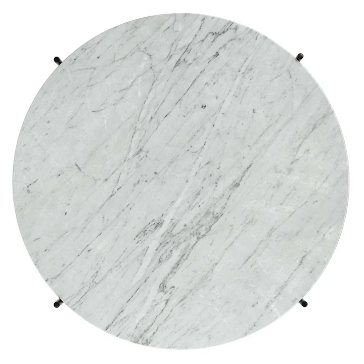 Weiße Marmorplatte des TS Couchtischs von Gubi