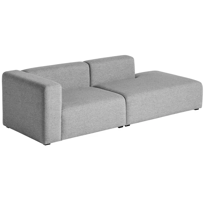 HAY - Mags Sofa 2,5 Sitzer, Kombination 2, Armlehne links / grau (Hallingdal 116)