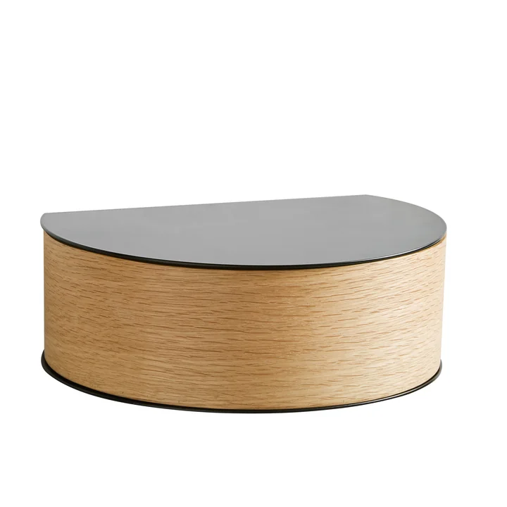 Das Woud - Wallie Wandregal, Eiche / schwarz