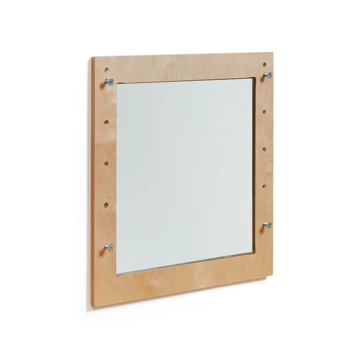 Ambivalenz - Fläpps Spiegel, 40 x 40 cm, Birke